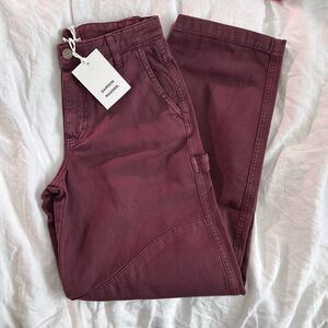 Damson Madder Drew Jeans Burgundy UK 6 US 2 Straight Fit Cotton Denim